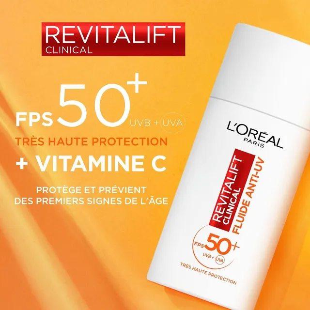 Revitalift Clinical Fluide Anti UV 50+ spf @lorealparis - 2