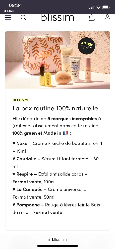 Box 100% naturelle 🍃