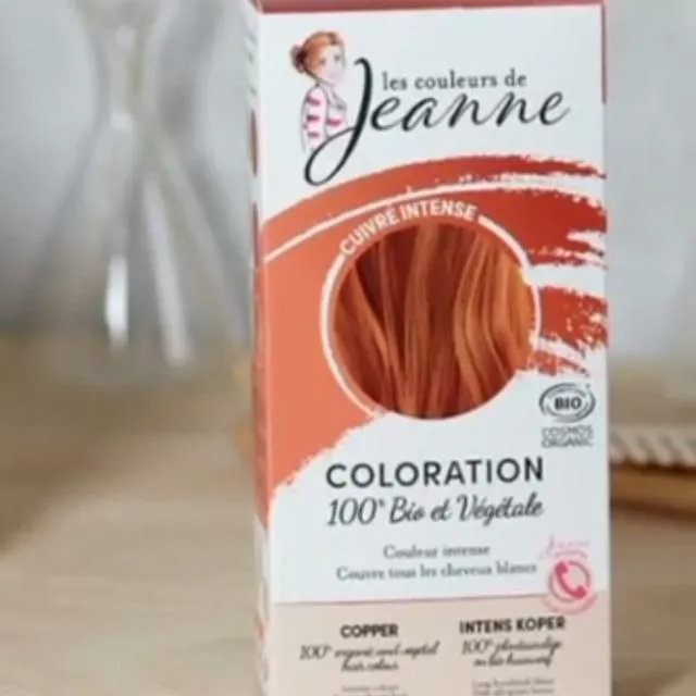 Coloration 100% naturelle et végétale Cuivré Intense Les Couleurs de Jeanne