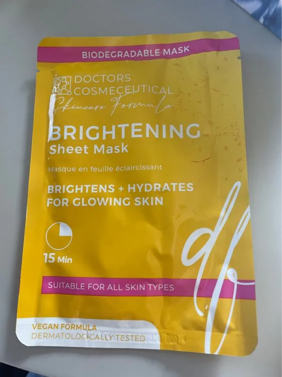 J'ai testé ce matin le masque visage Doctors Cosmeceutical