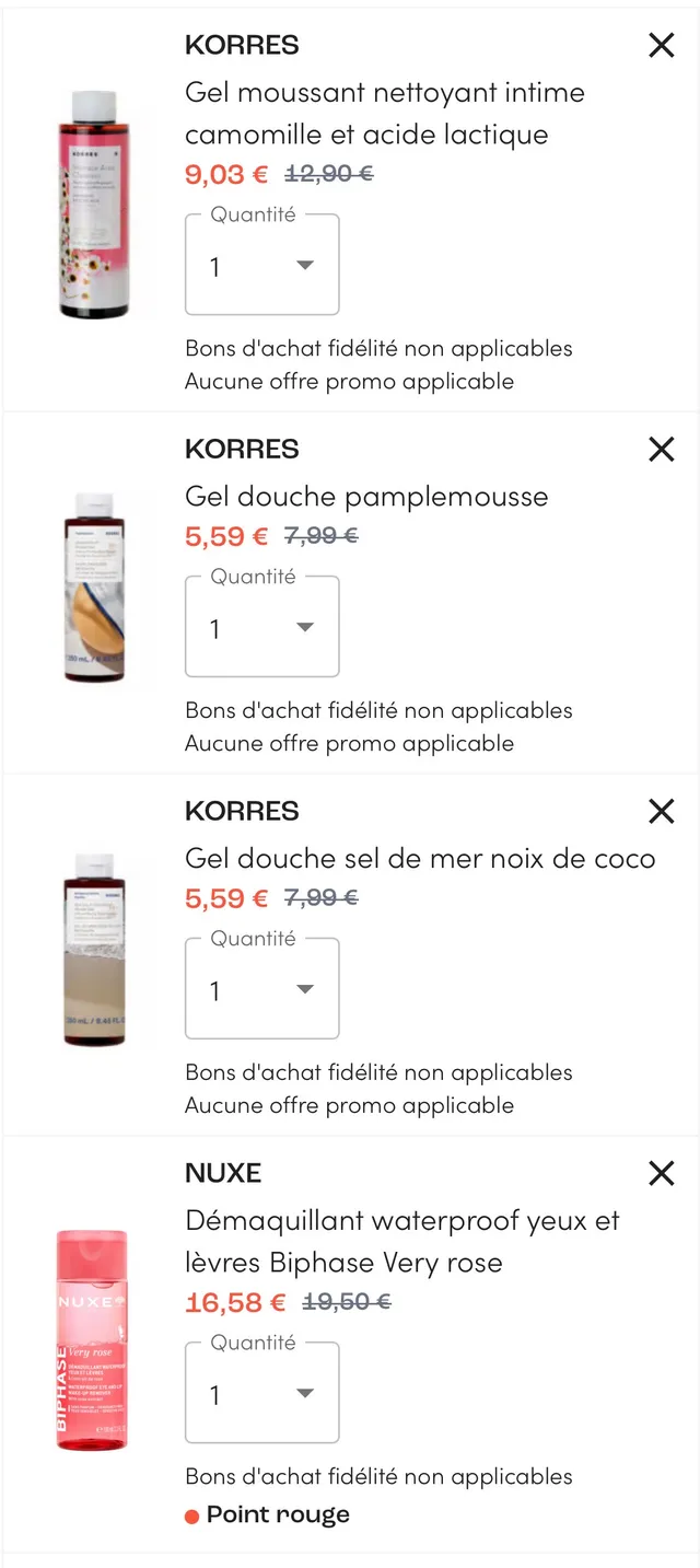 Je refais mon stock avant la fin des promos Korres ;-):