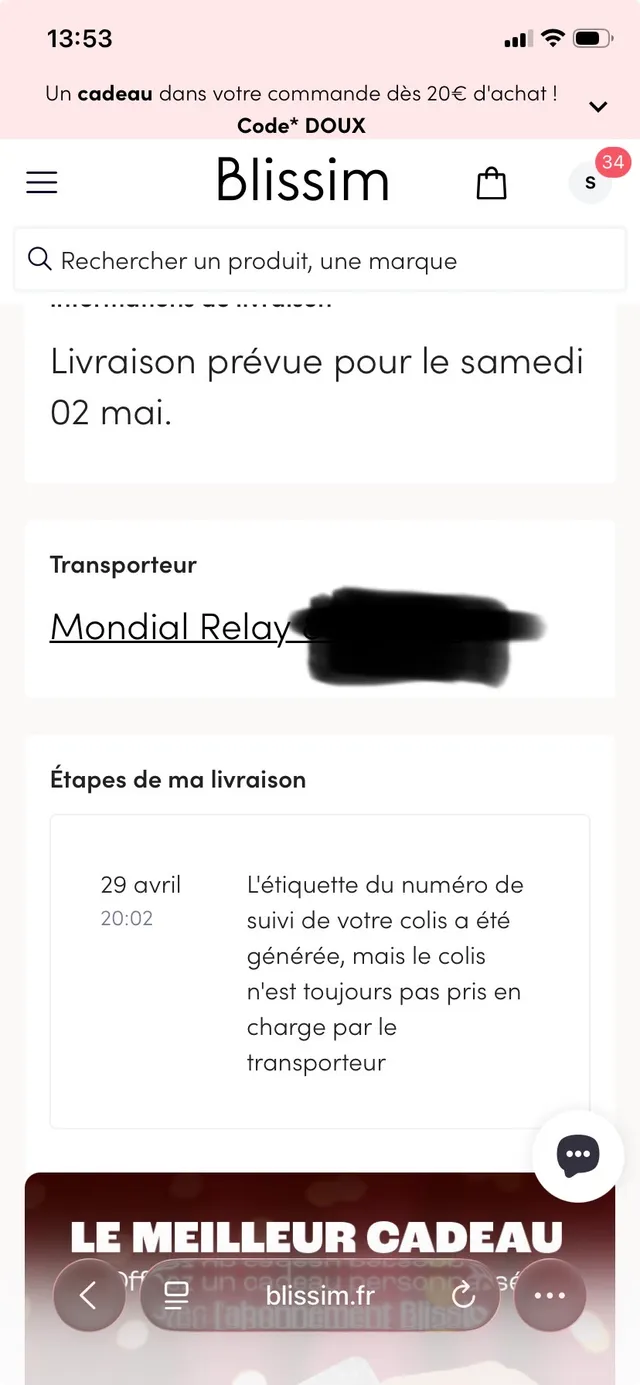 Dites… à celles qui ont fait une commande la semaine