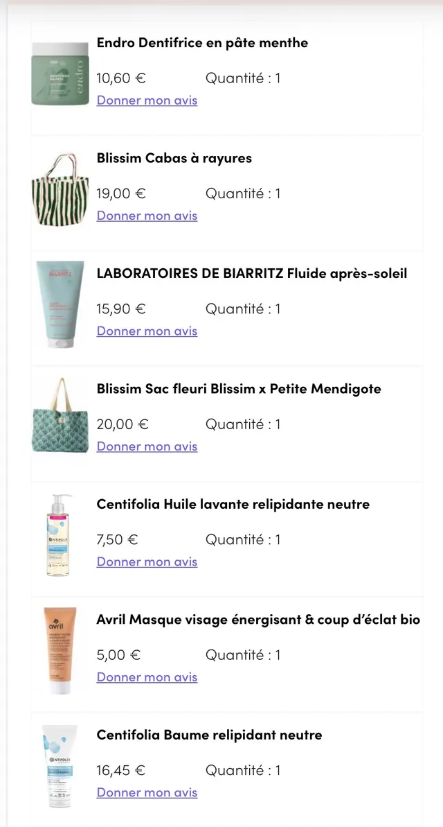 hello les filles, j’ai egalement profité des blissim days
