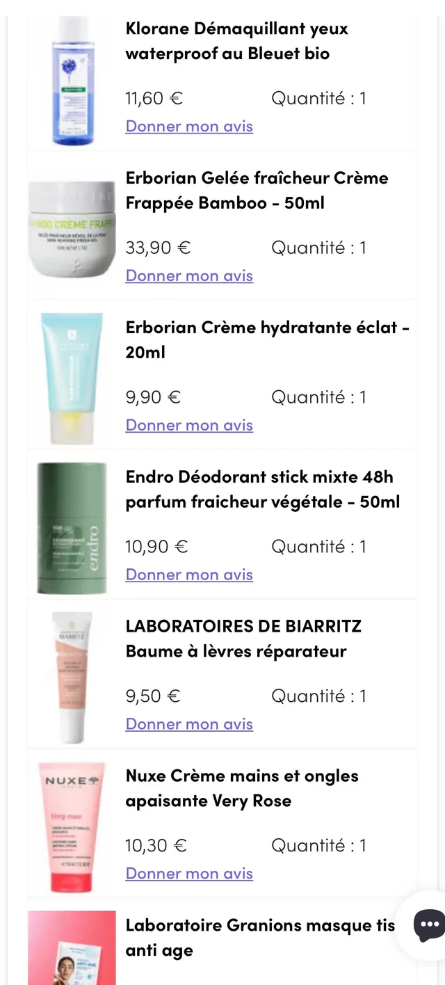 Petite commande de soldes ! -démaquillant yeux Klorane