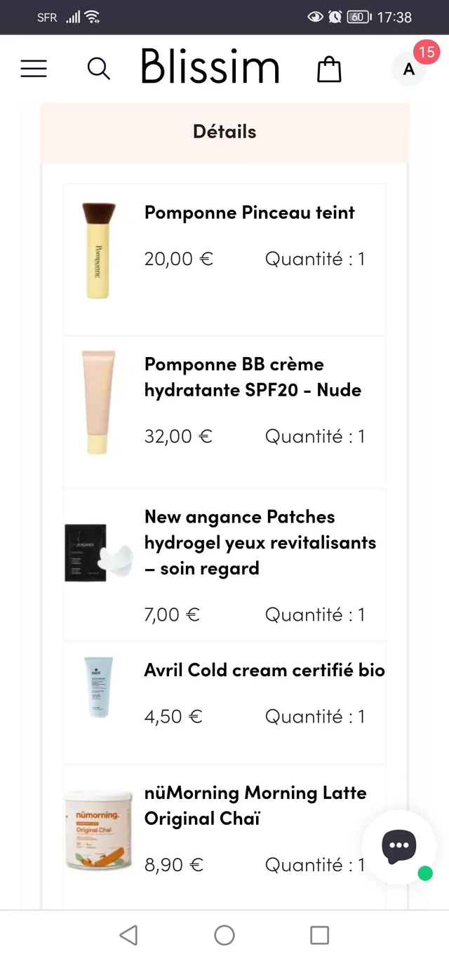 Je cherchais un pinceau pour le teint ainsi qu'une bb cream