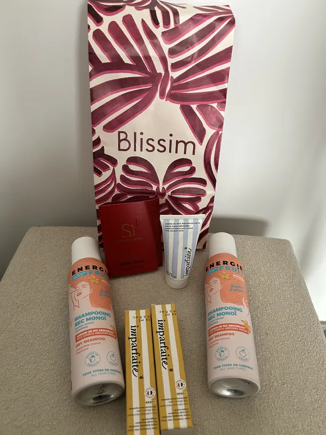 Coucou les filles, J´ai reçu ma commande blissim qui a ete