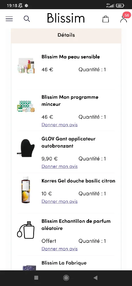 commande passĂ©e pour profiter des blissim days đ J'ai