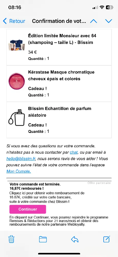 Bonjour Ă toutes đ J'ai commandĂ© une nouvelle fois l'EL