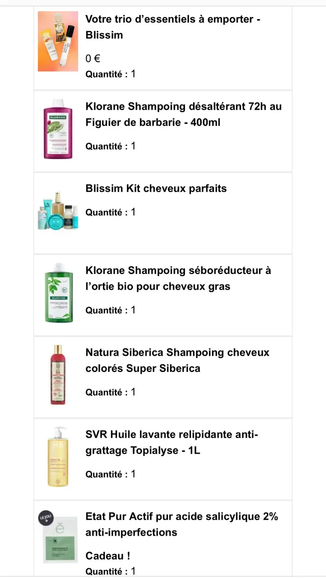 Voilà ma commande du jour... -un nouveau shampooing
