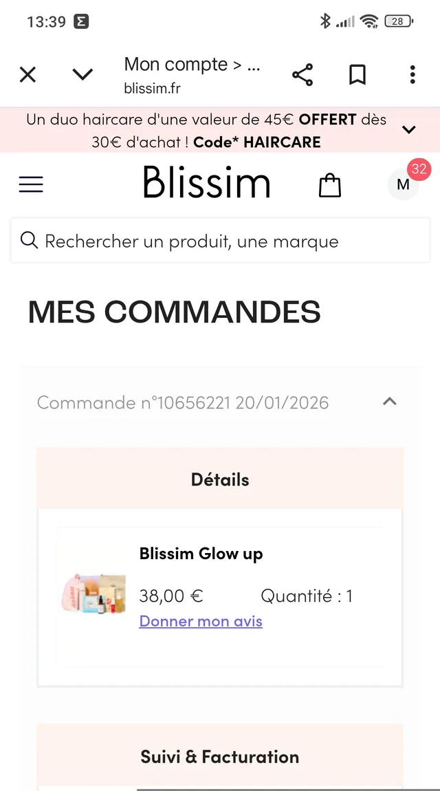 Commande Blissim en attente… et pleine de promesses ! J’ai