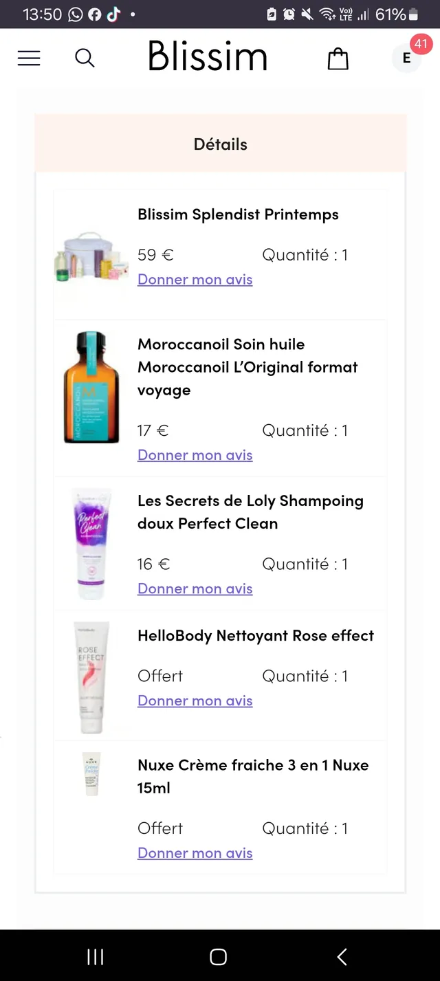 Commande du mois de Mars. J'ai attendue que la box limitée