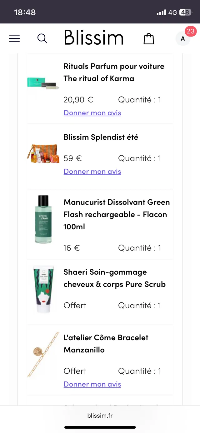 Commande passée à midi!! Trop contente 🤩 Plein de cadeaux