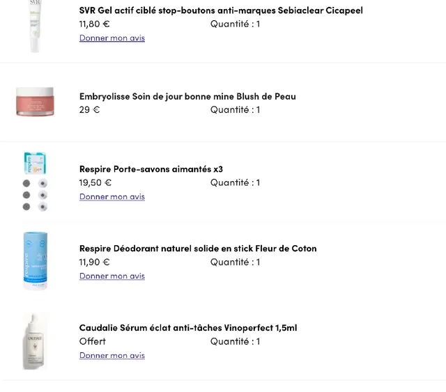 Salut la communauté ♡ Voici ma dernière commande Shop ! 1.