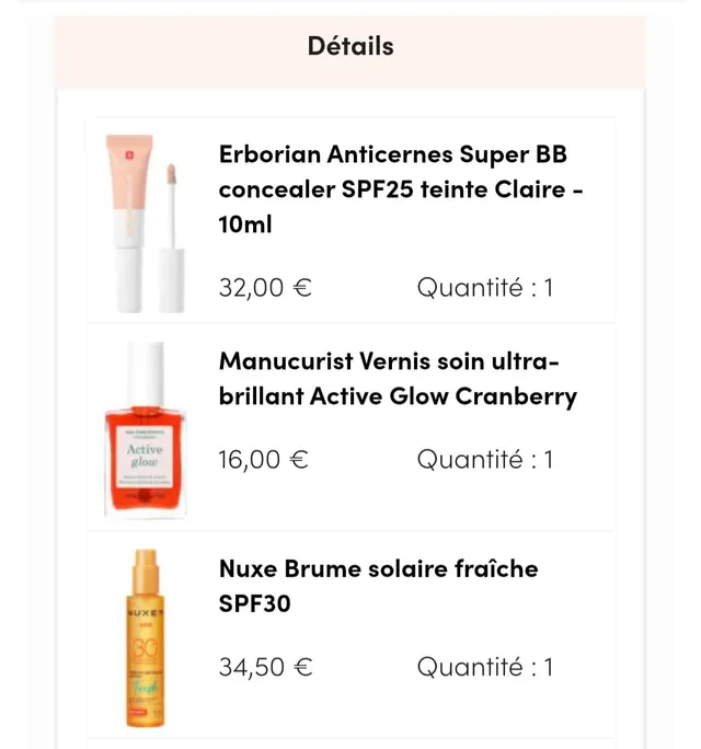 Petite commande J'avais besoin de la brume solaire. C'est