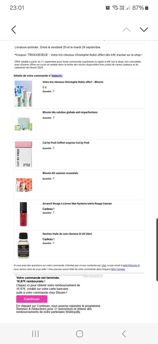 l excuses est bonne, c'est pour ma fille, je trouvais que