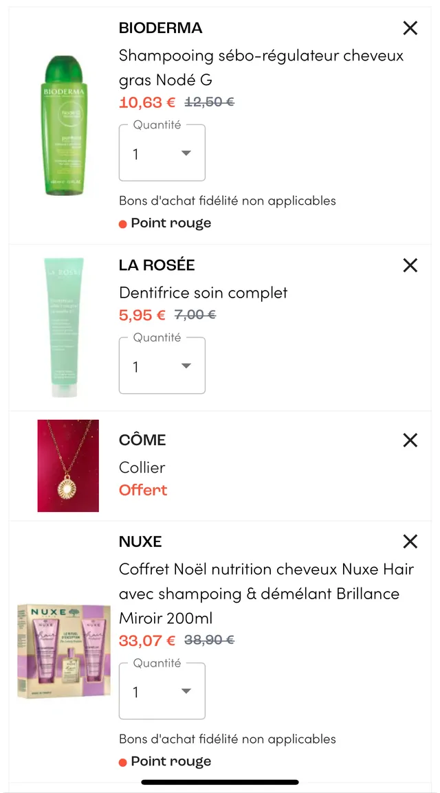 4 produits achetés= 4 cadeaux, c'est pas beau ça ?? Les